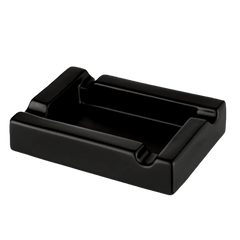 Black Ceramic Rectangle Cigar Ashtray 4 Stick