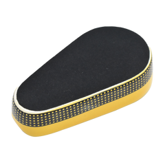 1 Groove Yellow & Black Chequers Ceramic Ashtray