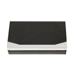 4 Cigar Holder With Cutter And Humistat, Black Leather