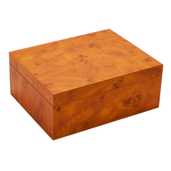 40Ct Humidor Burl Wood Veneer Matt Finish