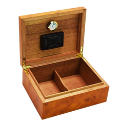 40Ct Humidor Burl Wood Veneer Matt Finish