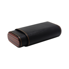Ebony Wood and Leather Case