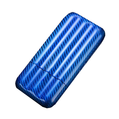 3 Stick Carbon Fiber Cigar Case Blue