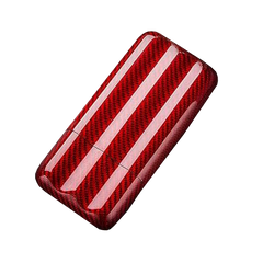 3 Stick Carbon Fiber Cigar Case Red