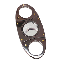 Stainless Steel Cigar Cutter with Gold Screws