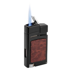 Xikar Forte Soft Flame Lighter Black with Burl