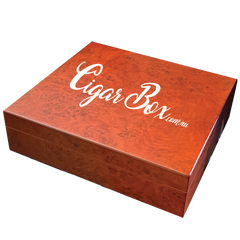 20 Stick Wood Burl finish Humidor with Humidifier & Hygrometer