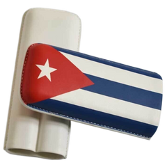 2 Stick Cuba Flag Cigar Case