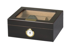 50 Stick Humidor Capri Glass Top Mahogany Finish