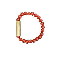 Les Fines Lames Punch Bracelet GOLD CARNELIANE 8mm Medium