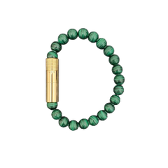 Les Fines Lames Punch Bracelet GOLD MALACHITE 8mm Medium
