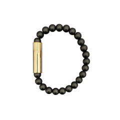 Les Fines Lames Punch Bracelet GOLD OYNX MATTE 8mm Medium