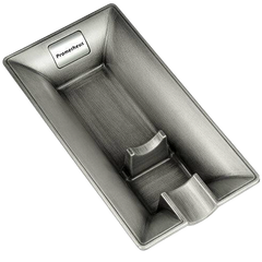 Prometheus Antique Chrome Metal Ashtray With Single Groove