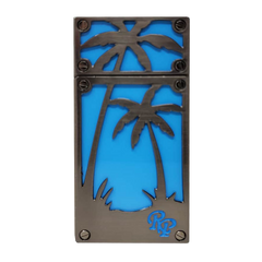 Rocky Patel Burn Lighter Blue Body/Gunmetal Palm Tree Plate