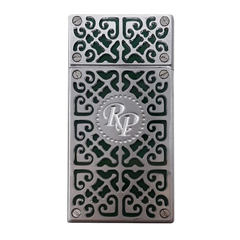 Rocky Patel Burn Lighter Hunter Green & Chrome Plates