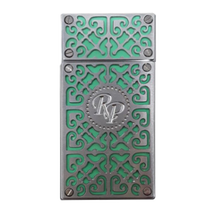 Rocky Patel Burn Lighter Light Green & Chrome Plates