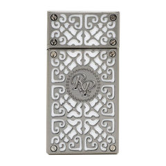 Rocky Patel Burn Lighter White & Gunmetal Plates