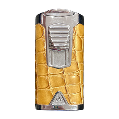 Rocky Patel Statesman 3 Flame Lighter - Brush Nickel & Camel