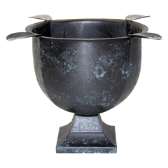 Stinky Box Pressed 4 Stirrup Antique Distressed Ashtray