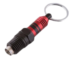 Xikar Cigar Cutter Spark Plug Punch 11mm - Red w/ Black Stripes