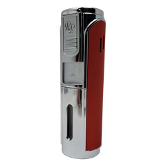 Rocky Patel Lighter Envoy Chrome & Soft Touch Red