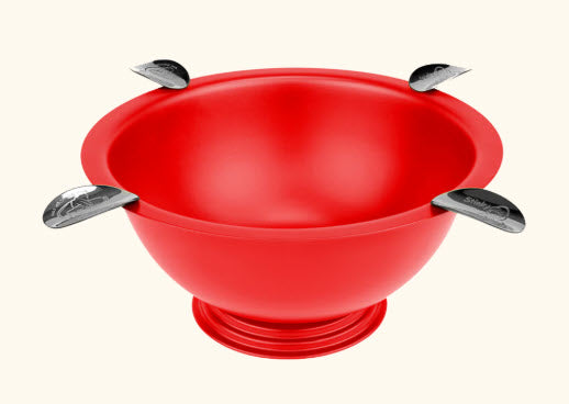 Red cigar ashtray with four rests