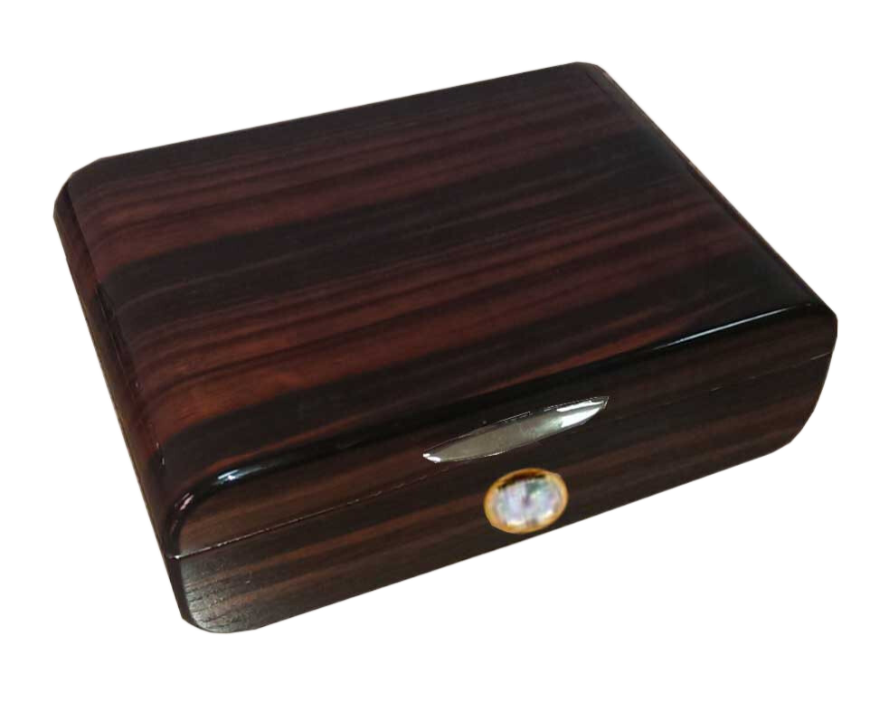 40 Stick Macassar High Gloss Humidor With Rounded Edges