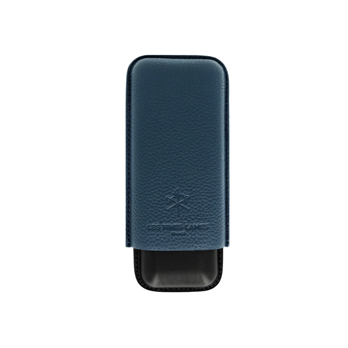 Les Fines Lames  Cigar Case - Duo Blue Pebble Leather