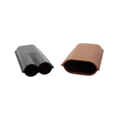 Les Fines Lames  Cigar Case - Duo Brown Pebble Leather