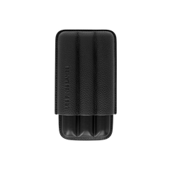 Les Fines Lames  Cigar Case - Trio Black Pebble Leather