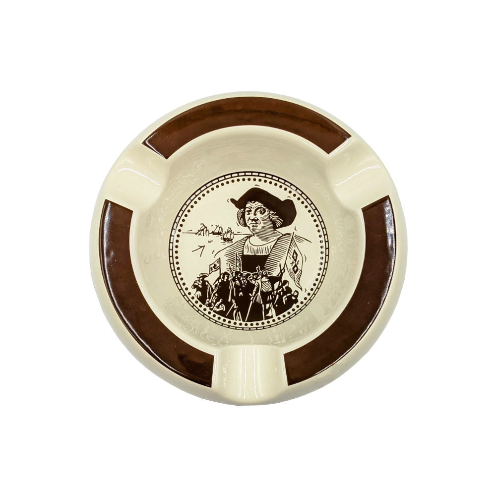 Columbus 3 Grove Round Beige Ashtray