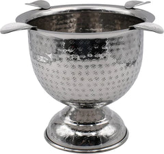 Stinky Tall 4 Stirrup Ashtray Hammered Stainless Steel