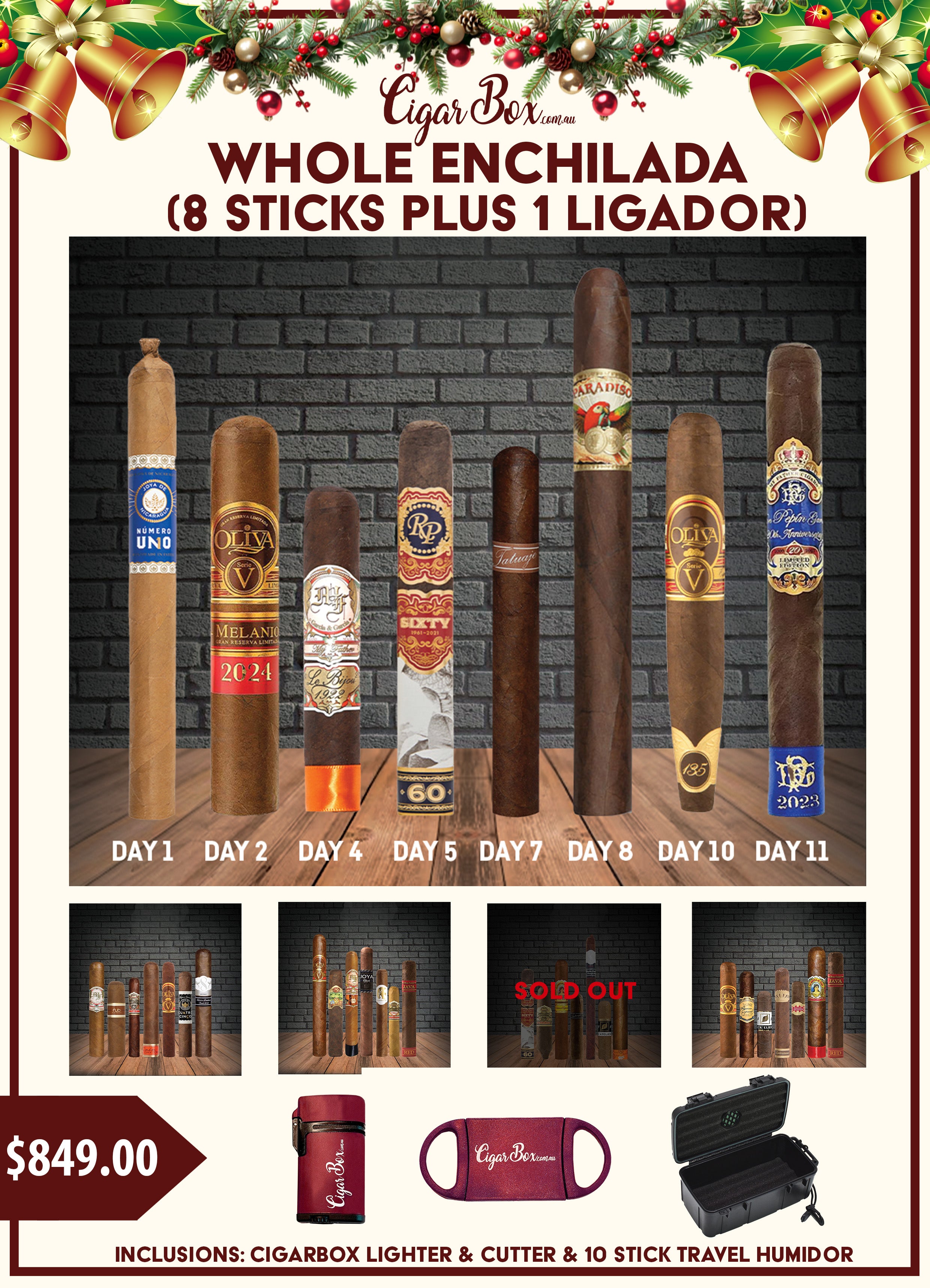 12 Cigars of Christmas - Whole Enchilada - You Choose which Ligadors