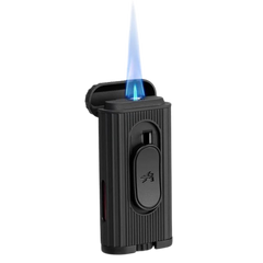 Xikar Hedron Hybrid Jet Soft Flame Lighter Black