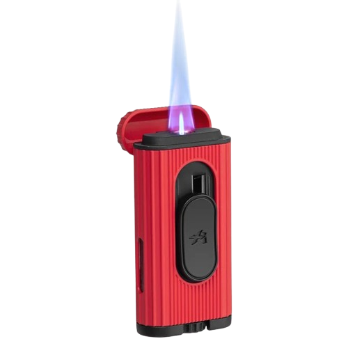 Xikar Hedron Hybrid Jet Soft Flame Lighter Red and Black