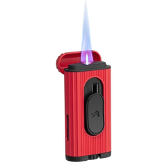 Xikar Hedron Hybrid Jet Soft Flame Lighter Red and Black