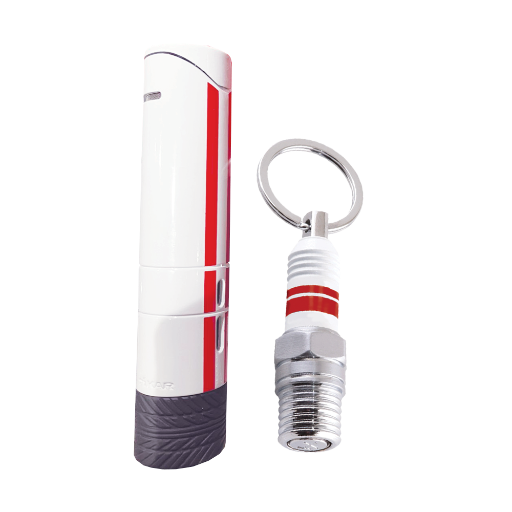 Xikar Red & White Turrim & Spark Plug Punch