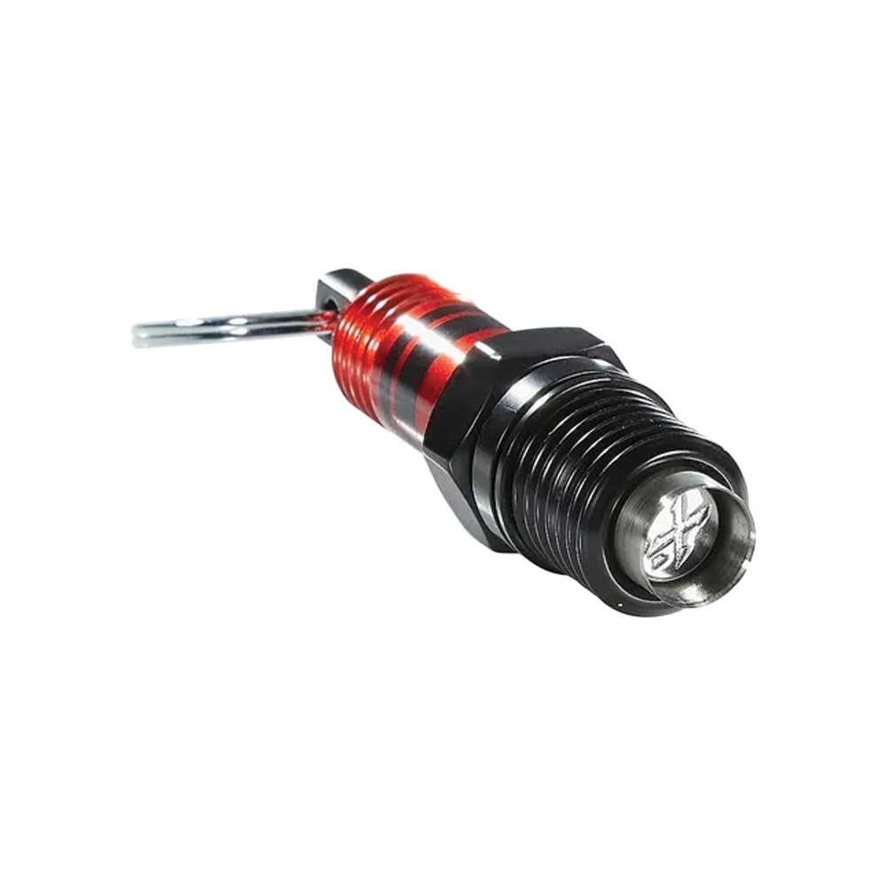 Xikar Cigar Cutter Spark Plug Punch 11mm - Red w/ Black Stripes