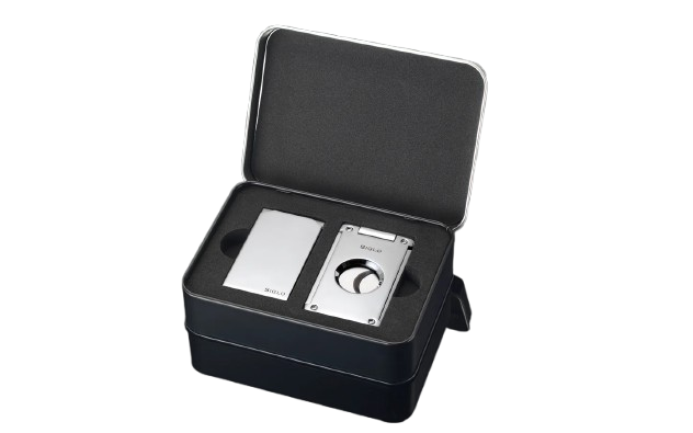 Siglo Lighter & Cutter Set Shiny Chrome
