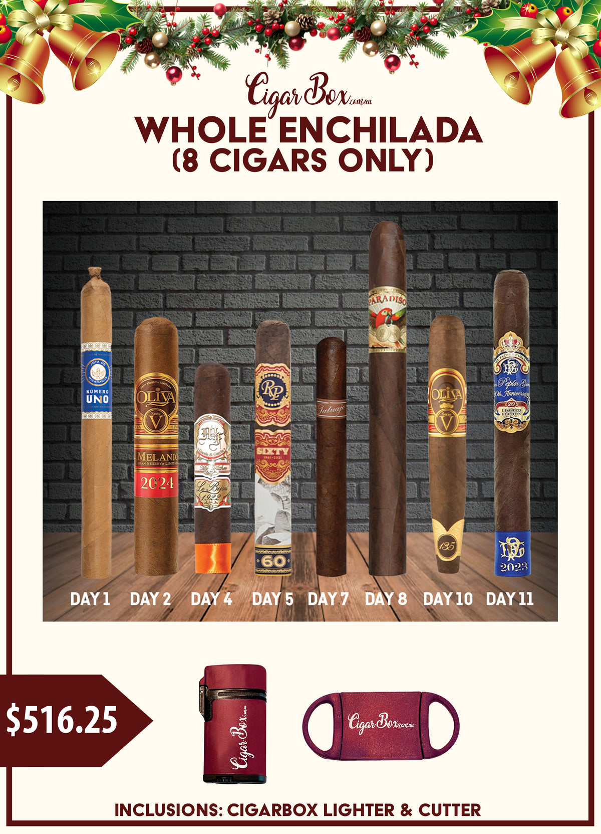 12 Cigars of Christmas - Whole Enchilada - You Choose which Ligadors