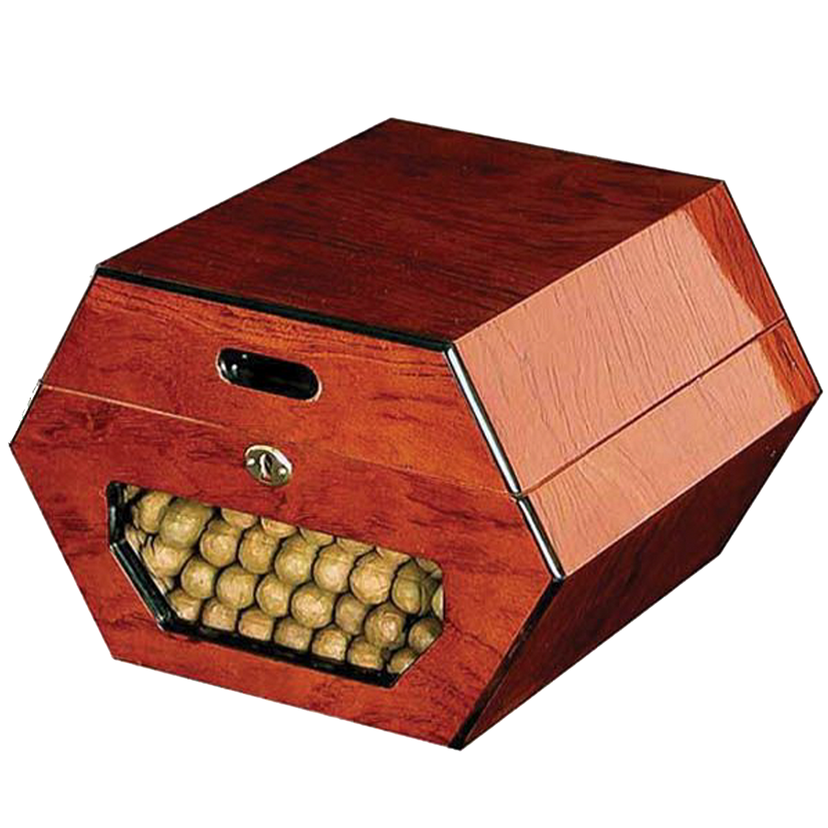 Don Salvatore Cuban Wheel Humidor High Lacquer Rosewood 50 Cigar