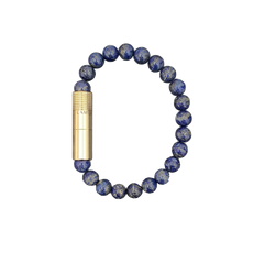 Les Fines Lames Punch Bracelet GOLD LAPIS LAZULI 8mm Medium