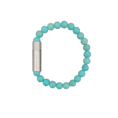 Les Fines Lames Punch Bracelet STEEL Turquoise 8mm Medium