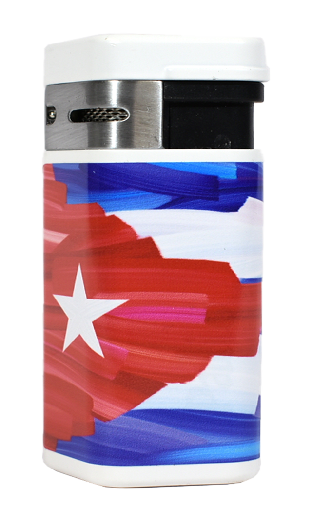 Palio Triple Torch Lighter Cuba Flag