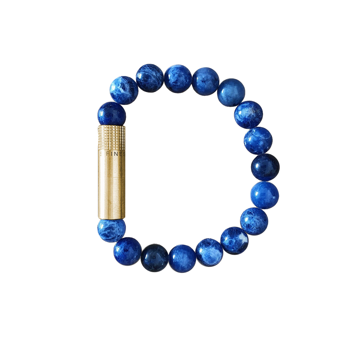 Les Fines Lames Punch Bracelet BRASS SODALITE Small