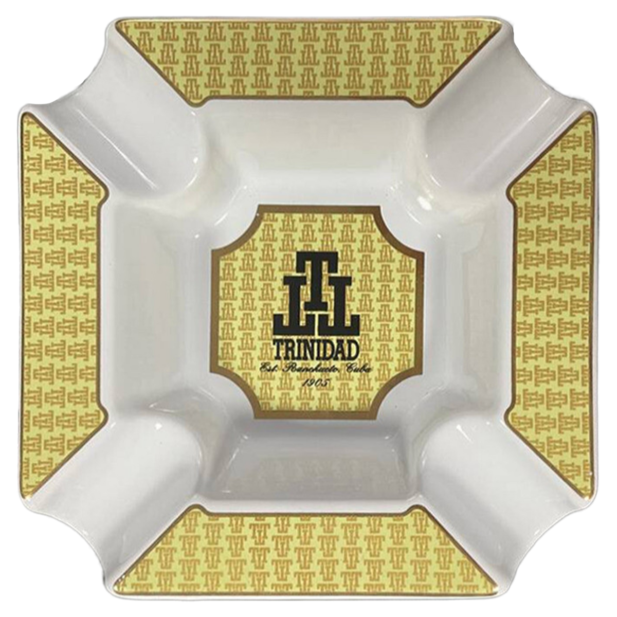 Trinidad Styled Ceramic Ashtray Square