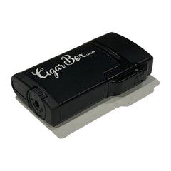 CigarBox Twin Jet Flame Deluxe Black Metal Lighter