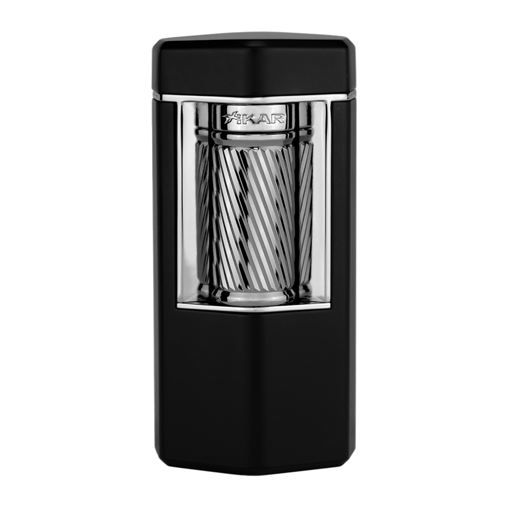 Xikar Meridian Matte Black & Gunmetal Soft Flame Lighter