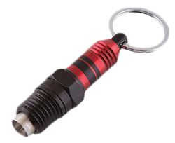 Xikar Cigar Cutter Spark Plug Punch 11mm -Red w/ black stripes